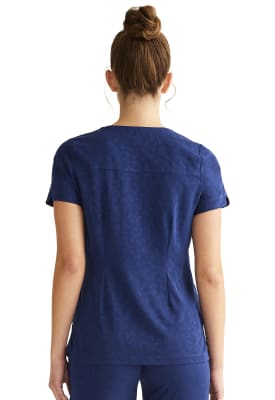 Top Healing Hands Print Azul Marino