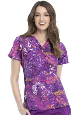 Top Cherokee Morado Hojas1