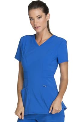 Top Cherokee Infinity acinturado antibacteriano Azul Rey1