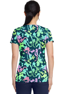 Top Medcouture Estampado Flores Fluorescente