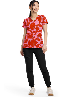 Top Medcouture Estampado Rojo con Rosado