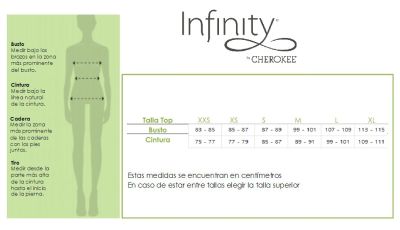 Top Cherokee Infinity Cuello V Azul Caribe