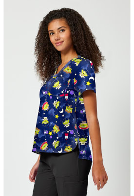 Top Tooniforms Estampado Espacial