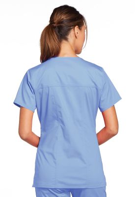 Top Cherokee Core Stretch Cuello V Celeste