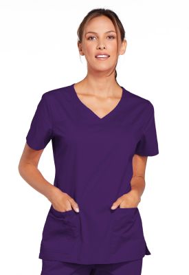 Top Cherokee Core Stretch Cuello V Morado1