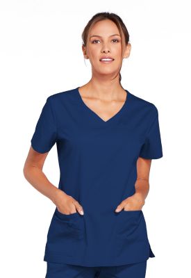 Top Cherokee Core Stretch Cuello V Azul marino1