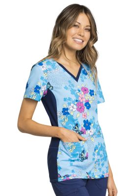 Top Cherokee Estampado Celeste con Flores Iflex1