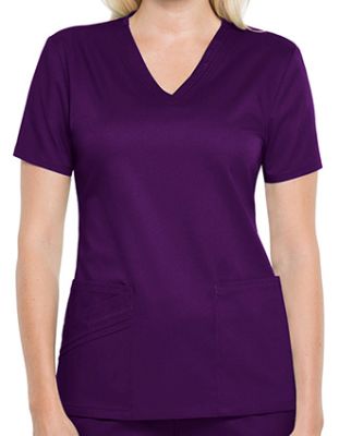 Top Cherokee Luxe Cuello V Morado1