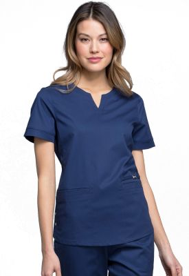 Top Cherokee Luxe cuello V muesca Navy1