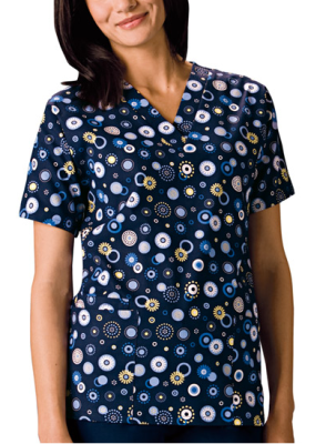 Top Cherokee Navy Con Flores y circulos1