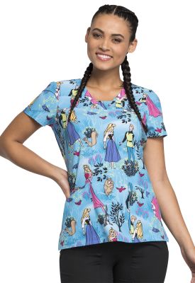 Top cherokee  Estampado Tooniform Bella Durmiente celeste1