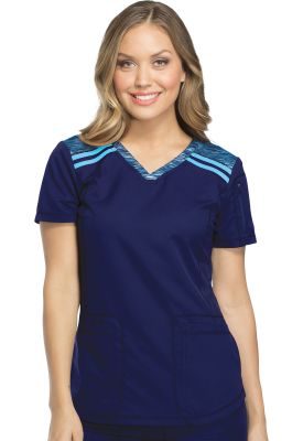Top Dickies Antiarrugas navy detalles celestes1