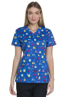 Top Dickies Estampado Azul con Bichitos de Colores1