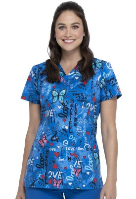 Top Dickies Estampado Azul Rey Amor y Paz1