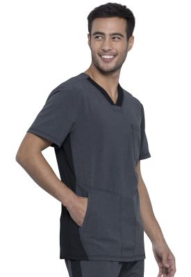 Top Cherokee Infinity Gris cuello negro hombre1