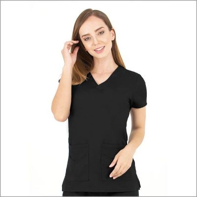 Top Lifethreads antifluidos y microbios Mujer Negro 1