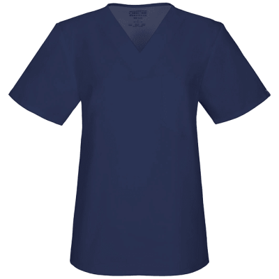 Top Navy Flex Antibacteriano Cherokee hombre bolsillo superior