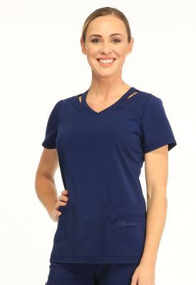 Top Sapphire Antibacterial detalle hombros navy1