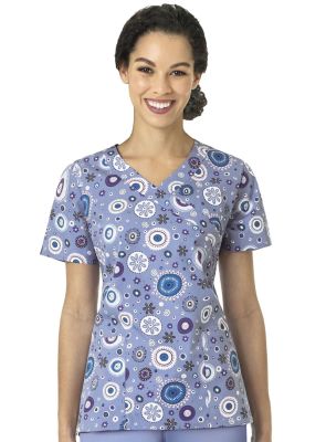 Top Zoe Chloe Lila Estampado Círculos1