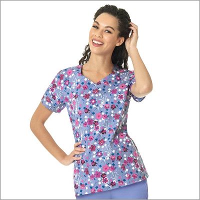 Top Zoe Chloe Lila Estampado Flores1