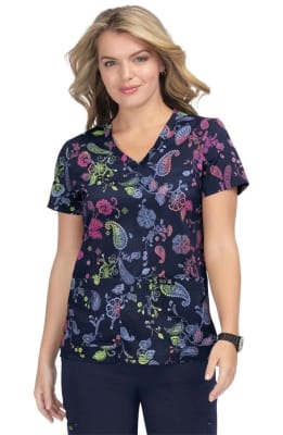 Top Koi Navy Flores y Hojas Multicolor1