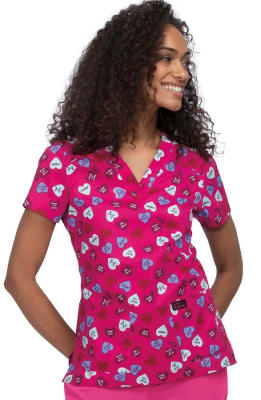 Top Koi Fuccia Corazonada