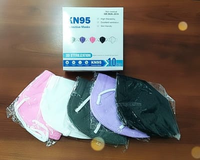 Mascarillas 10 unidades KN95 colores1