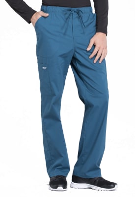 Pantalon Cherokee Professional con amarras Azul Caribe1