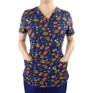Top Maevn Navy Flores Doradas1