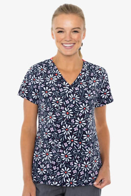 Top MedCouture Margarita y Flores Navy1
