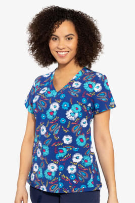 Top MedCouture Estampado Flores de Colores1