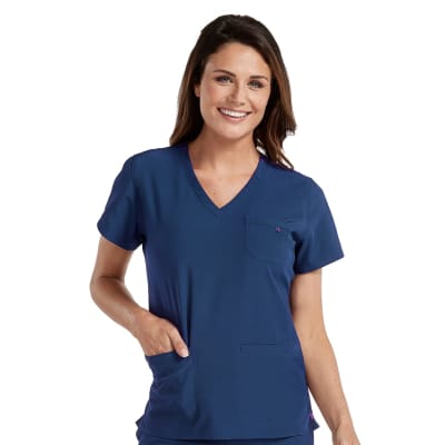 Top MedCouture Navy antiarrugas1