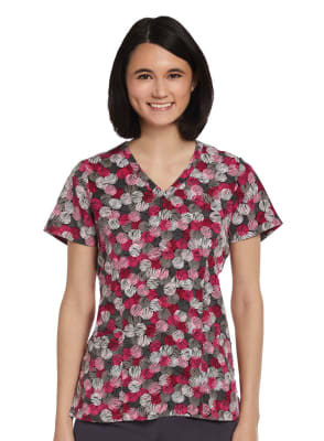 Top Maevn circulos grises y fuccias1