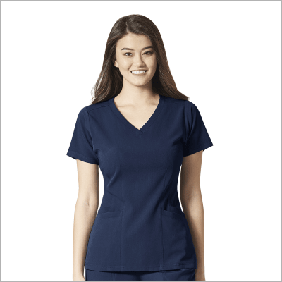 Top Wonderwink Aero Cuello V Navy1