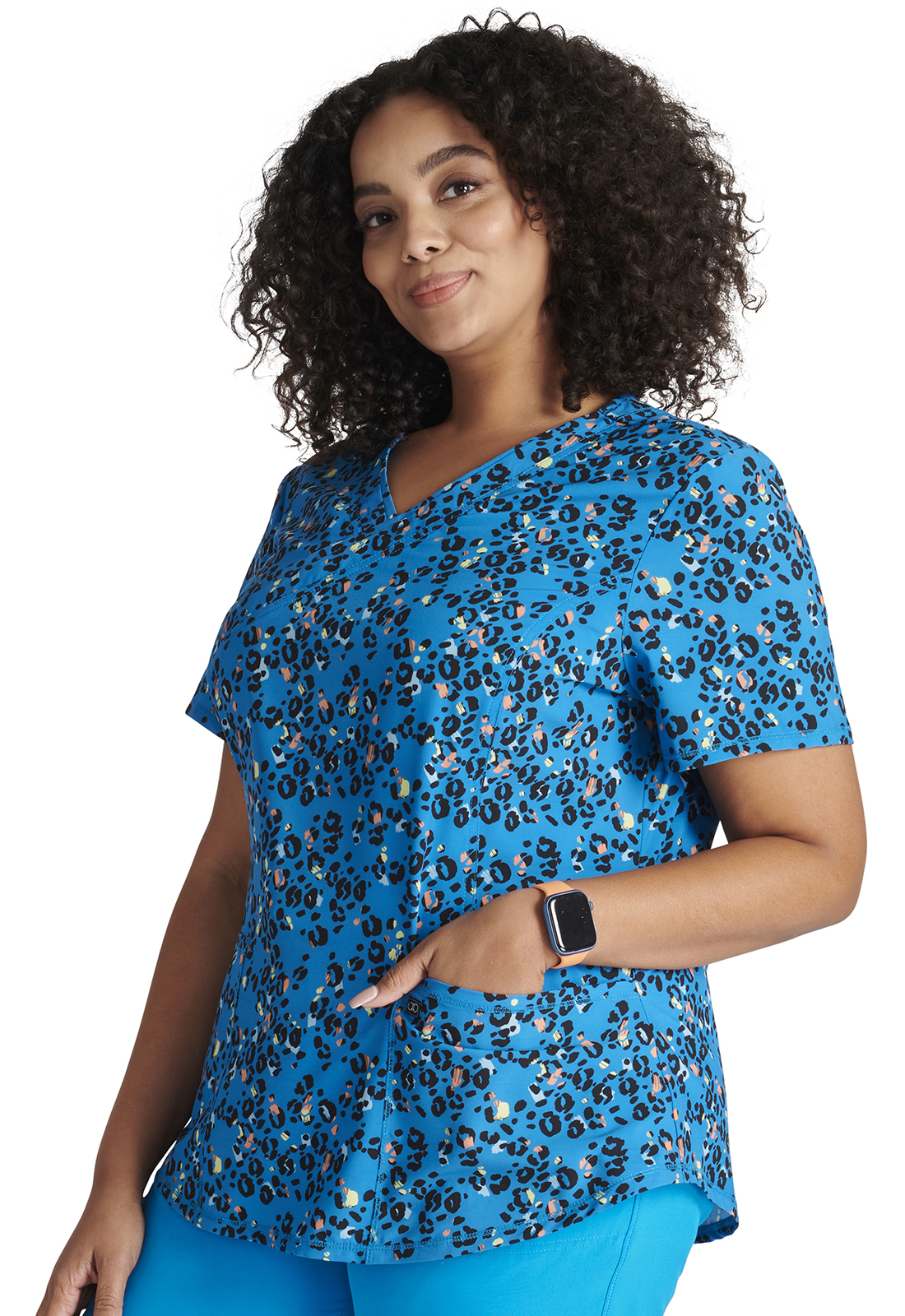 Top Cherokee allura animal print roy Valdivias Scrubs