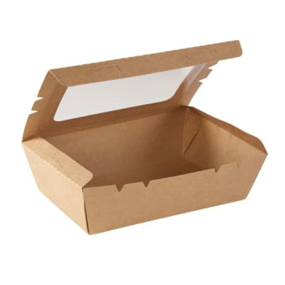 CAJA KRAFT CON VENTANA 700 ML