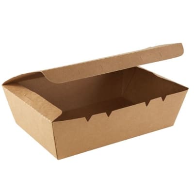 CAJA KRAFT CON VENTANA 1600ML