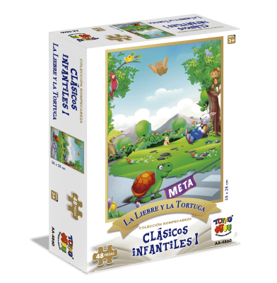 PUZZLE 48 PCS - LA LIEBRE Y LA TORTUGA PUZZLE 48 PCS - LA LIEBRE Y LA TORTUGA