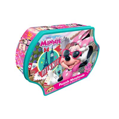 PUZZLE 60 PIEZAS, CAJA METALICA METALIZADA MINNIE PUZZLE 60 PIEZAS, CAJA METALICA METALIZADA MINNIE
