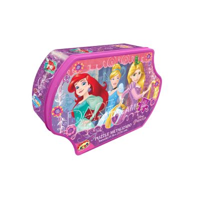 PUZZLE 60 PIEZAS, CAJA METÁLICA METALIZADA PRINCESAS PUZZLE 60 PIEZAS, CAJA METÁLICA METALIZADA PRINCESAS