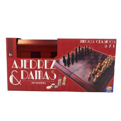AJEDREZ DAMAS PREMIUM DE MADERA AJEDREZ DAMAS PREMIUM DE MADERA