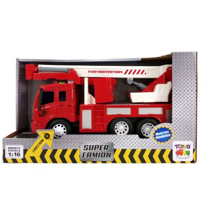 CAMION ESC. 1:16 FRICC. C/LUZ Y SONIDO BOMBERO CAMION ESC. 1:16 FRICC. C/LUZ Y SONIDO BOMBERO