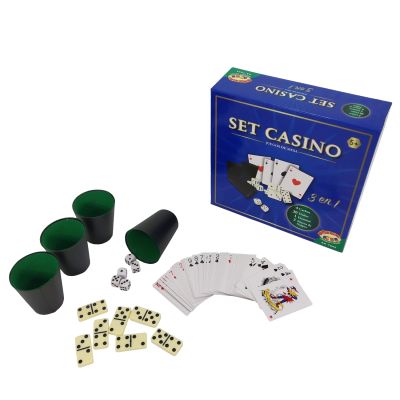 SET CASINO 3 EN 1 (JUEGO 4 CACHOS - DOMINO -2 JUEGOS DE NAIPES) SET CASINO 3 EN 1 (JUEGO 4 CACHOS - DOMINO -2 JUEGOS DE NAIPES)