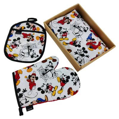 Set Cocina Adulto 3 pcs Algodón Mickey 90 Set Cocina Adulto 3 pcs Algodón Mickey 90