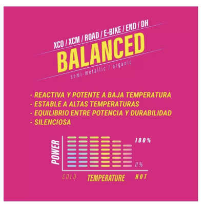 Pastillas 652 para Shimano XTR, XT, SLX.
