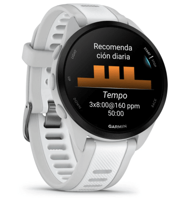 Forerunner 165 Music Gris niebla/blanco piedra