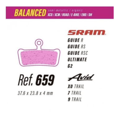 Pastillas 659 para Sram Guide, Ultimate, G2