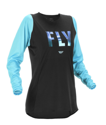 Women's Lite Jersey Black - Aqua