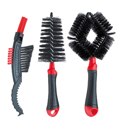 Set de 3 cepillos para limpieza de bicicleta