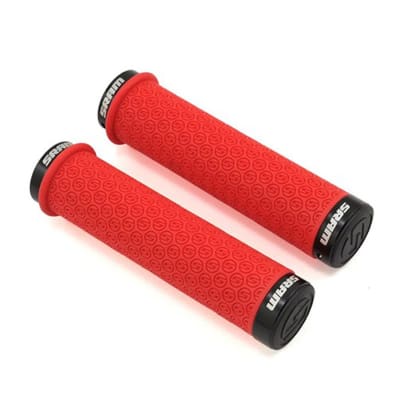 Puños Lock On silicona rojo con topes